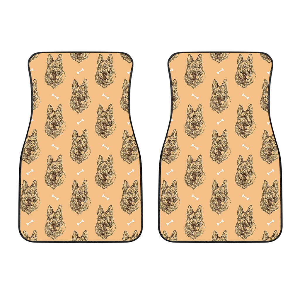 Drawing German Shepherd Pattern Print Front Car Floor Mats