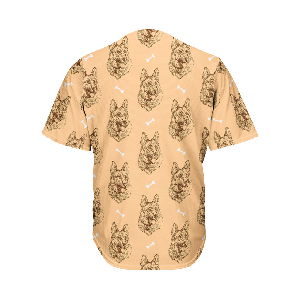 Drawing German Shepherd Pattern Print Men's Baseball Jersey