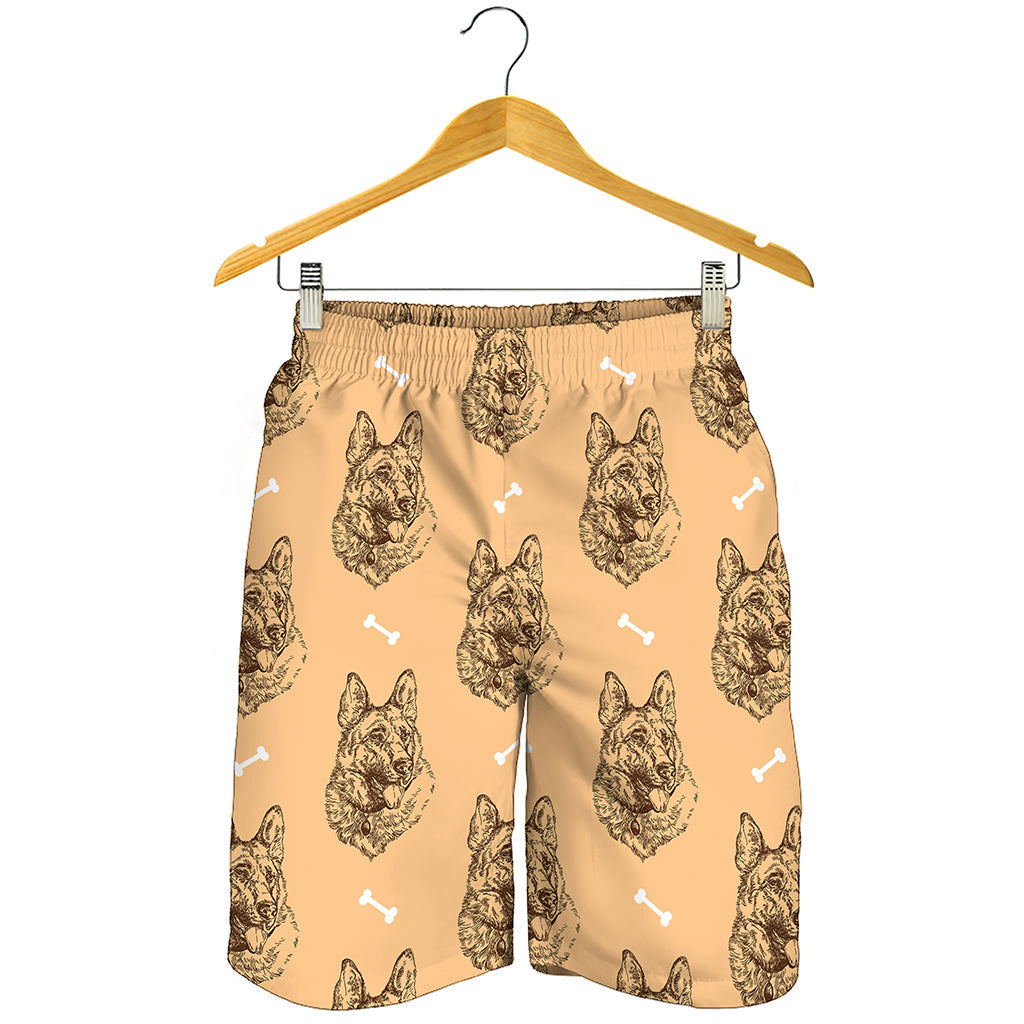 Drawing German Shepherd Pattern Print Men's Shorts