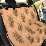 Drawing German Shepherd Pattern Print Pet Car Back Seat Cover