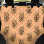 Drawing German Shepherd Pattern Print Pet Car Back Seat Cover