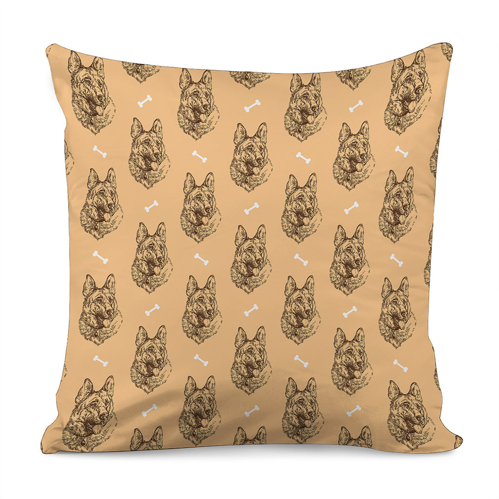 Drawing German Shepherd Pattern Print Pillow Cover