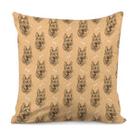 Drawing German Shepherd Pattern Print Pillow Cover