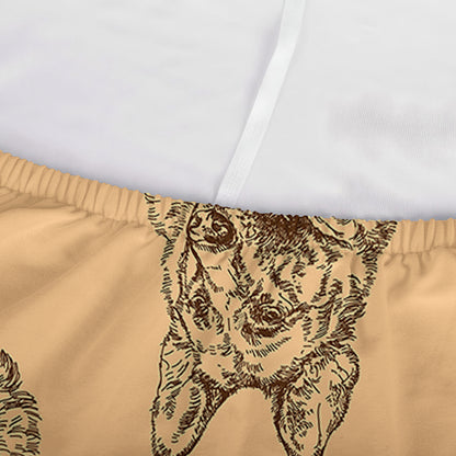 Drawing German Shepherd Pattern Print Sofa Cover