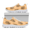 Drawing German Shepherd Pattern Print White Sneakers