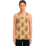 Drawing German Shepherd Pattern Print Women's Racerback Tank Top