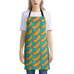 Drawing Hot Dog Pattern Print Apron