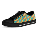 Drawing Hot Dog Pattern Print Black Low Top Shoes