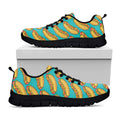 Drawing Hot Dog Pattern Print Black Running Shoes