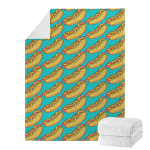 Drawing Hot Dog Pattern Print Blanket