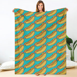 Drawing Hot Dog Pattern Print Blanket