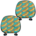 Drawing Hot Dog Pattern Print Car Headrest Covers