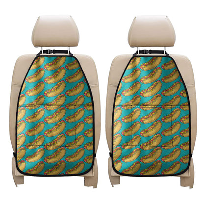 Drawing Hot Dog Pattern Print Car Seat Organizers