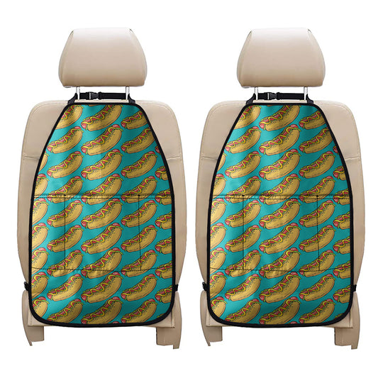 Drawing Hot Dog Pattern Print Car Seat Organizers