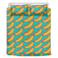 Drawing Hot Dog Pattern Print Duvet Cover Bedding Set