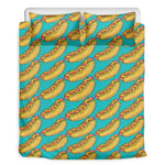 Drawing Hot Dog Pattern Print Duvet Cover Bedding Set