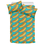 Drawing Hot Dog Pattern Print Duvet Cover Bedding Set