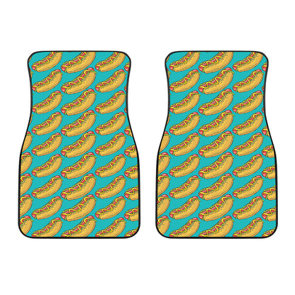 Drawing Hot Dog Pattern Print Front Car Floor Mats