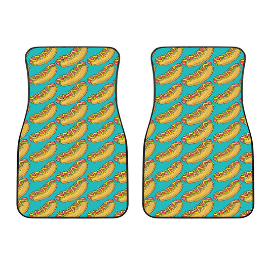 Drawing Hot Dog Pattern Print Front Car Floor Mats