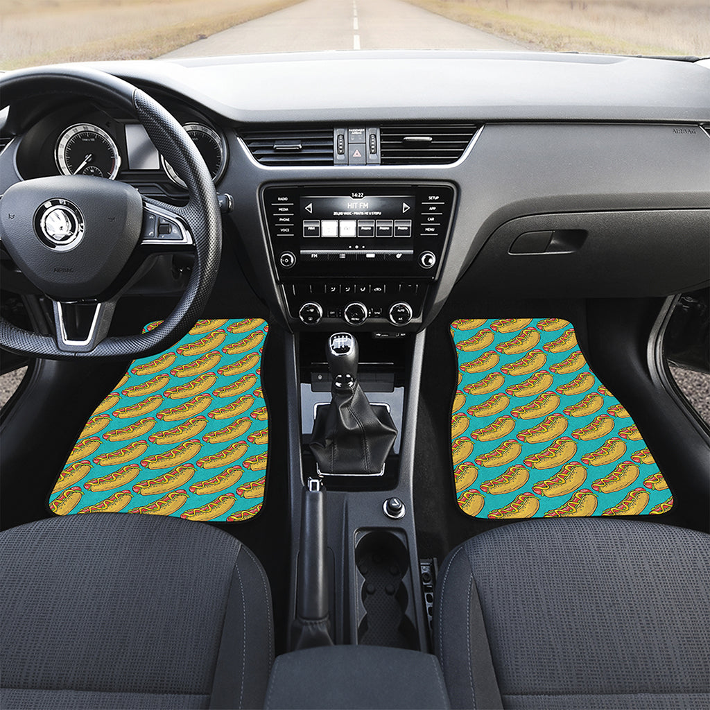 Drawing Hot Dog Pattern Print Front Car Floor Mats