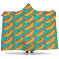 Drawing Hot Dog Pattern Print Hooded Blanket