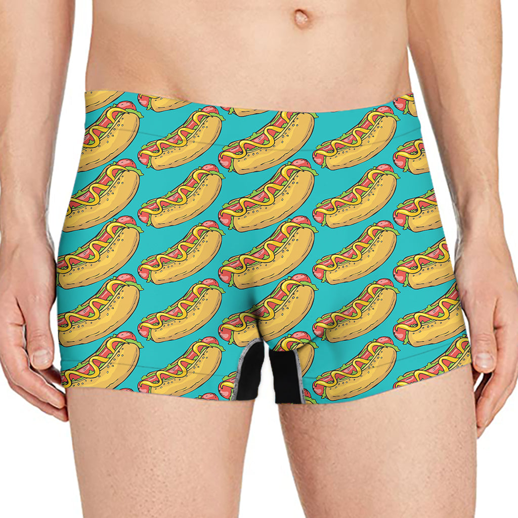 Drawing Hot Dog Pattern Print Men's Boxer Briefs