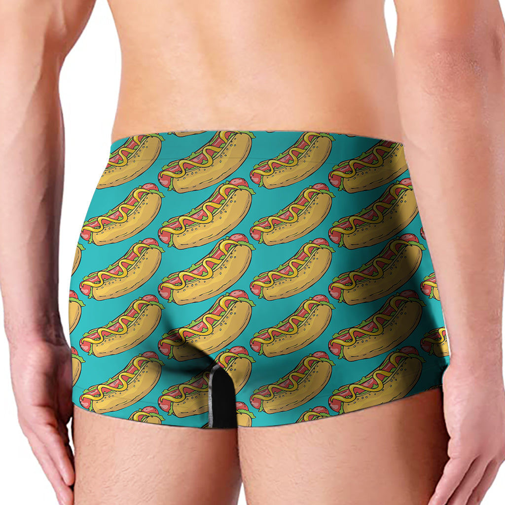 Drawing Hot Dog Pattern Print Men's Boxer Briefs