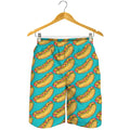 Drawing Hot Dog Pattern Print Men's Shorts