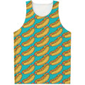 Drawing Hot Dog Pattern Print Men's Tank Top