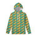 Drawing Hot Dog Pattern Print Pullover Hoodie