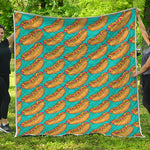 Drawing Hot Dog Pattern Print Quilt