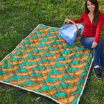 Drawing Hot Dog Pattern Print Quilt