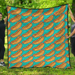 Drawing Hot Dog Pattern Print Quilt