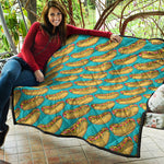 Drawing Hot Dog Pattern Print Quilt