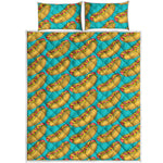 Drawing Hot Dog Pattern Print Quilt Bed Set