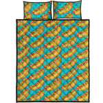 Drawing Hot Dog Pattern Print Quilt Bed Set