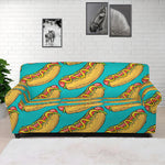 Drawing Hot Dog Pattern Print Sofa Cover