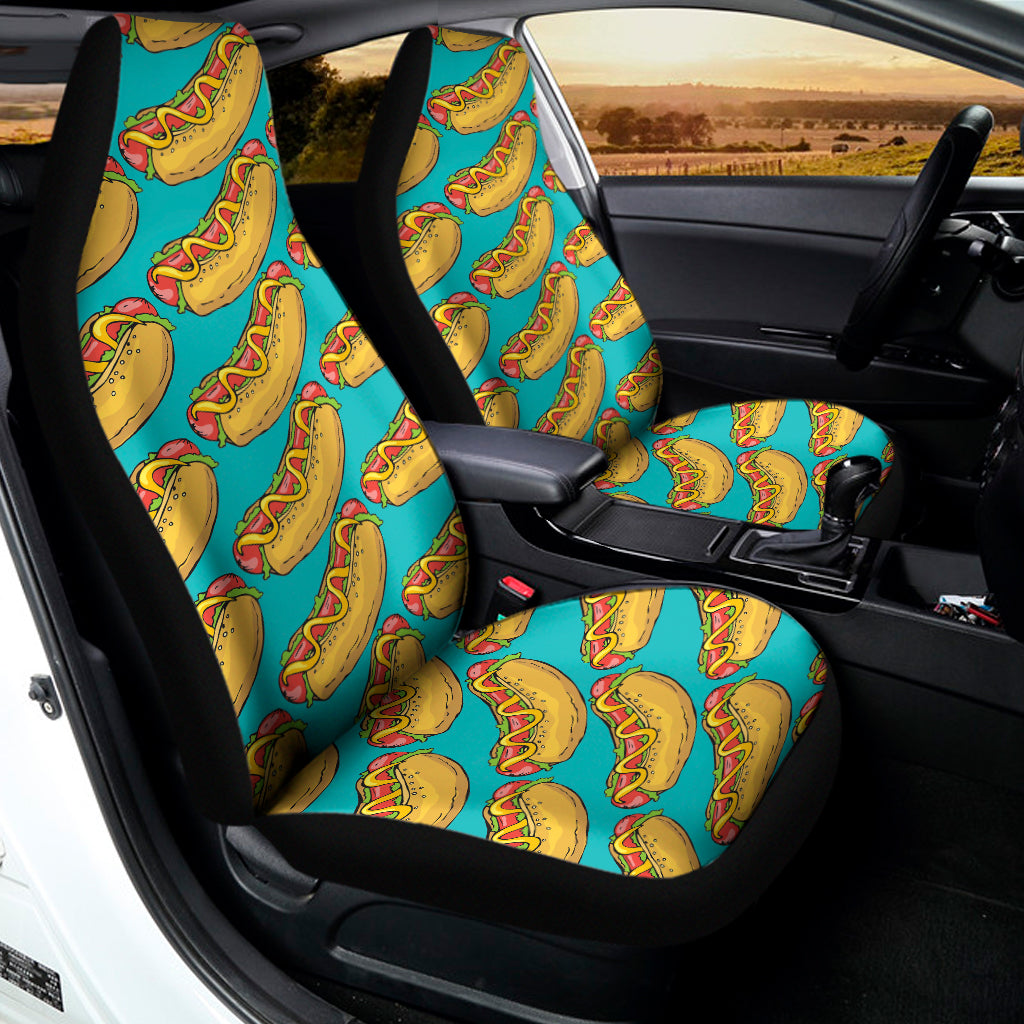 Drawing Hot Dog Pattern Print Universal Fit Car Seat Covers
