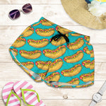 Drawing Hot Dog Pattern Print Women's Shorts