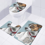 Drawing Jack Russell Terrier Print 3 Piece Bath Mat Set