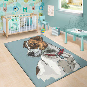 Drawing Jack Russell Terrier Print Area Rug