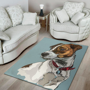 Drawing Jack Russell Terrier Print Area Rug