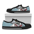 Drawing Jack Russell Terrier Print Black Low Top Sneakers