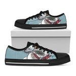 Drawing Jack Russell Terrier Print Black Low Top Shoes 