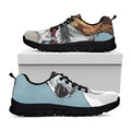 Drawing Jack Russell Terrier Print Black Running Shoes