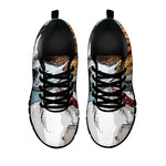 Drawing Jack Russell Terrier Print Black Sneakers