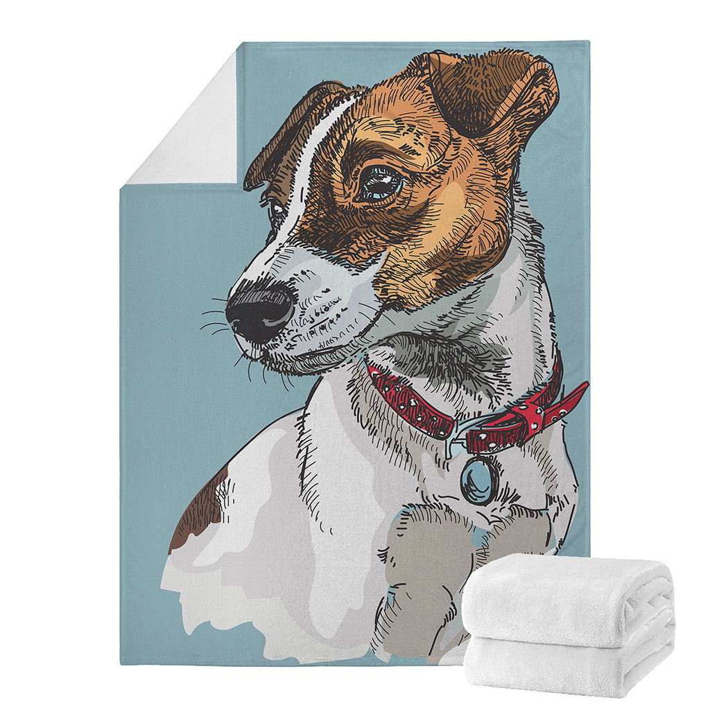Drawing Jack Russell Terrier Print Blanket