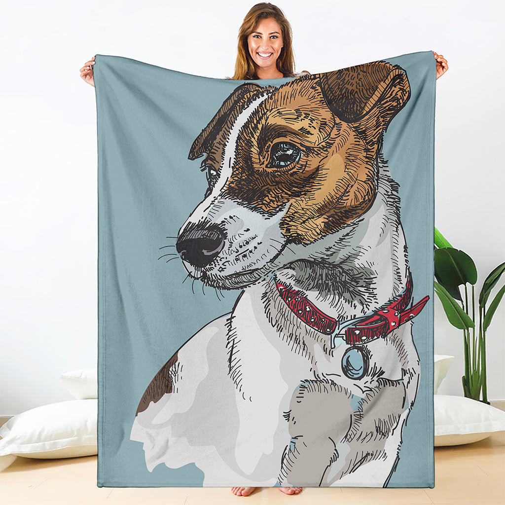 Drawing Jack Russell Terrier Print Blanket