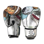 Drawing Jack Russell Terrier Print Boxing Gloves