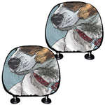Drawing Jack Russell Terrier Print Car Headrest Covers